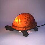 Amber turtle lamp