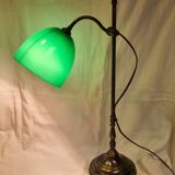 Green opaline globe lamp