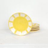 Assiette moyenne - SOL bordure jaune