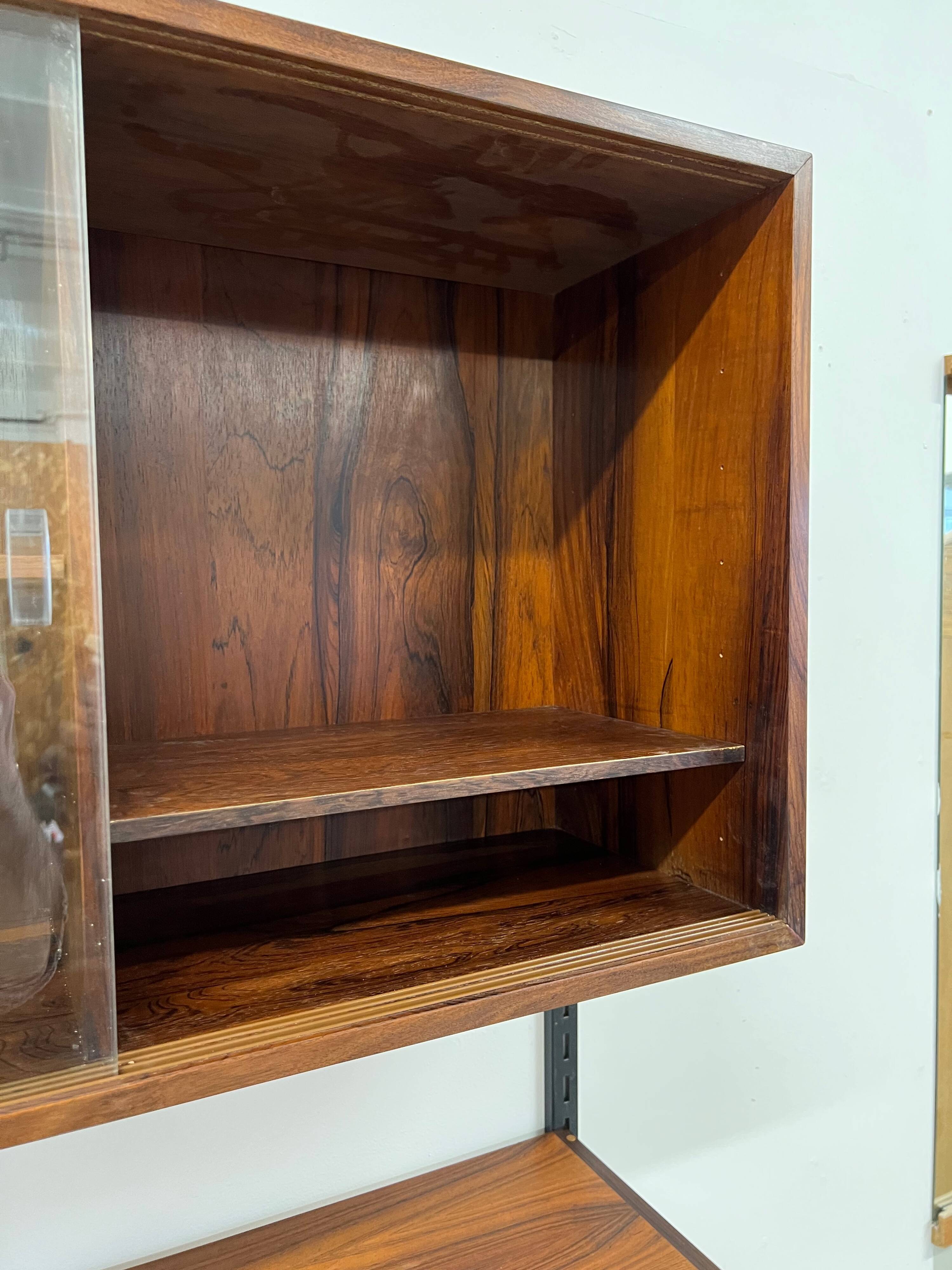 Rosewood Modular Wall System By Kai Kristiansen for Feldballes, 1960s.