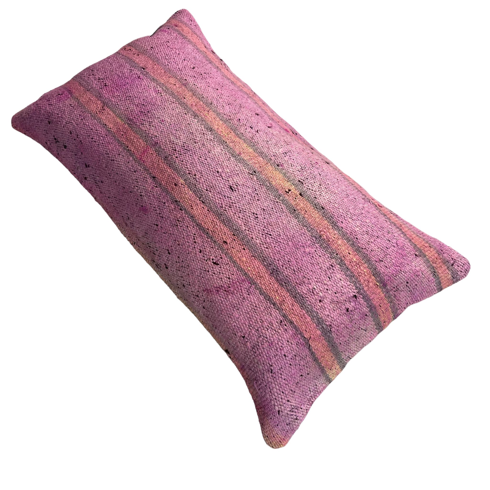 Vintage turkish kilim cushion cover , 30 x 60 cm