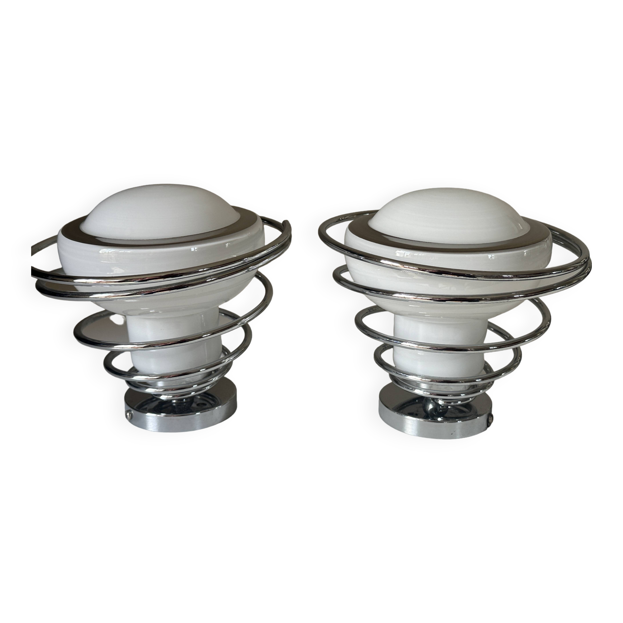Pair of space age wall lights by Delmas from the 70s