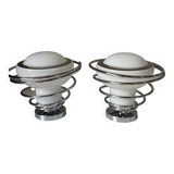 Pair of space age wall lights by Delmas from the 70s
