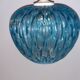 Suspension in blue glass, chiseled