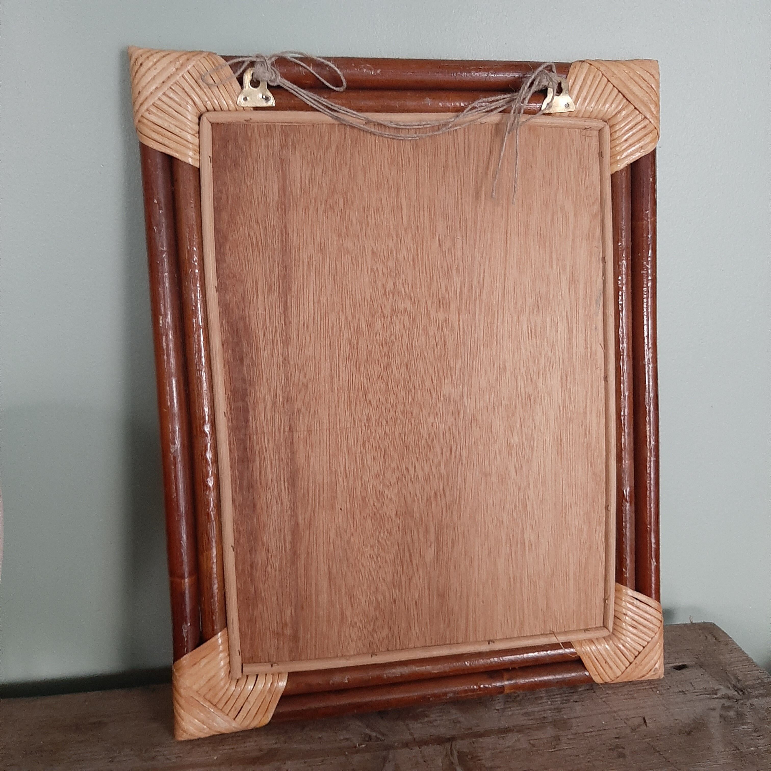 Bamboo and rattan mirror 40x50cm