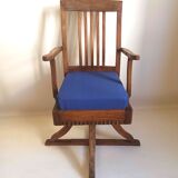 Fauteuil de barbier années 30 teck massif ancien