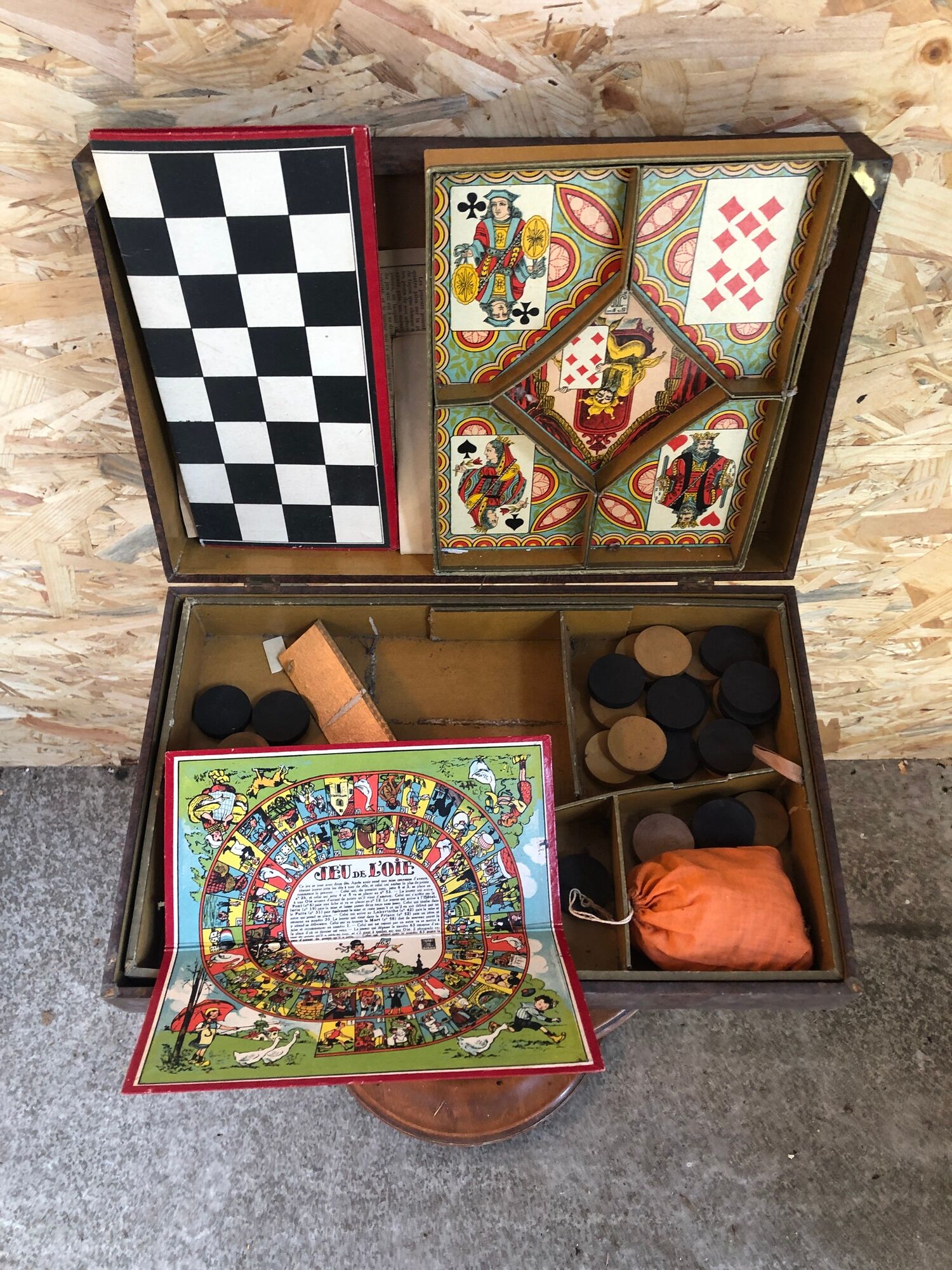 Old board game game goose ladies lotto dwarf yellow toy vintage