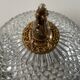 Brass ceiling lamp and glass in electrified diamond tip to nine