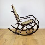Rocking chair on runners, original brown, 1970s - very good condition