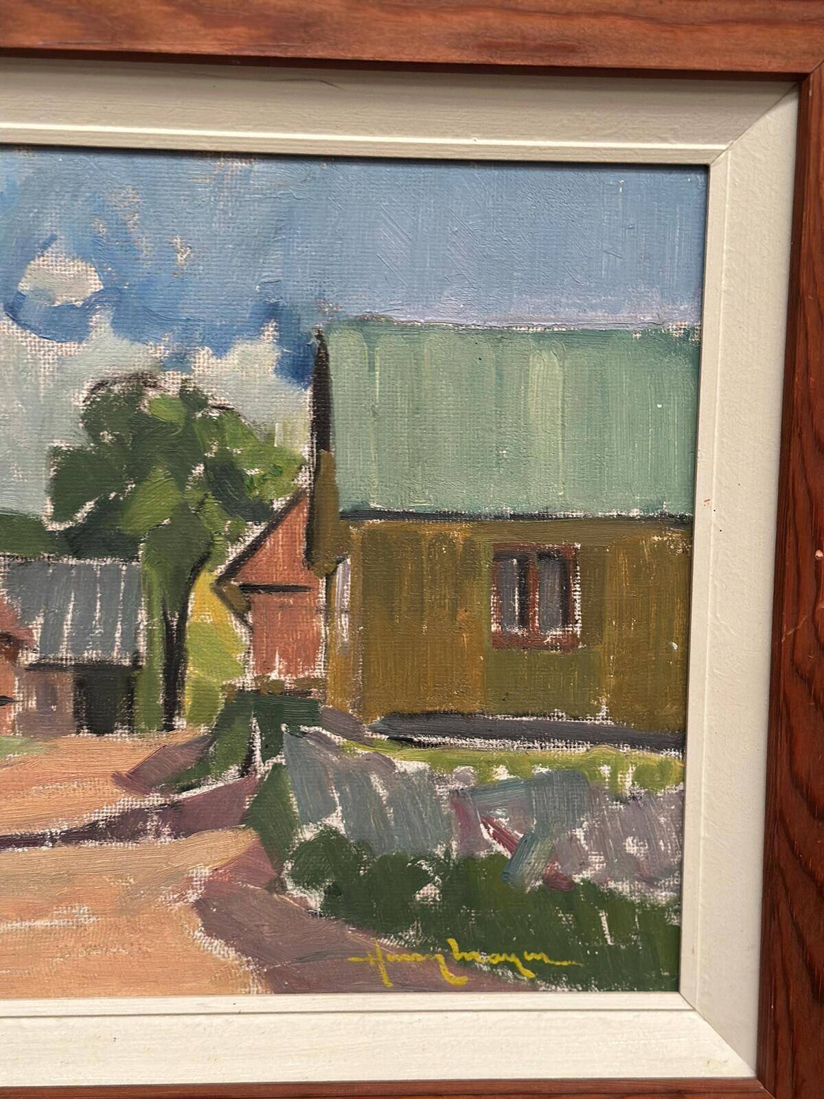 Original Swedish Oil On Panel – “Skånemotiv” By Henry Mayne – Signed – Vintage & Framed – 46 × 38 Cm (18.1" × 15")
