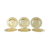 6 dessous d’assiettes en laiton massif DLG de Stelton, travail français - Circa 1960.