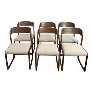lot de six chaises « traîneau »
