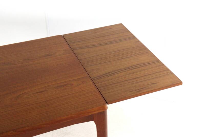 Table à manger rectangulaire extensible en teck de Henning Kjaernulf pour Vejle
