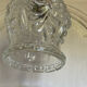 Vintage molded glass and gold metal pendant light