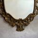 Golden wooden mirror in Baroque style from the 1950s, France.