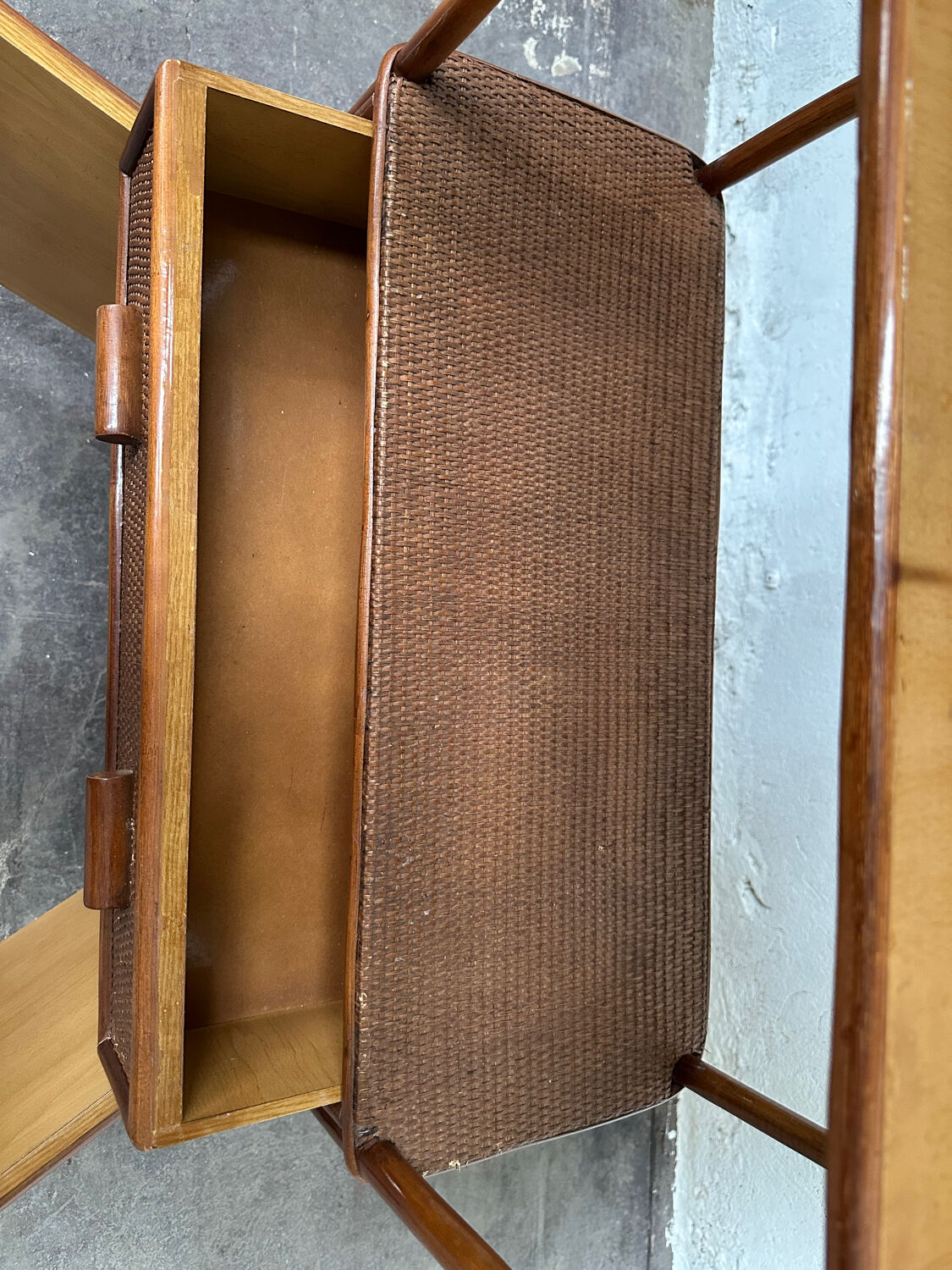 Rattan shelf/bookcase