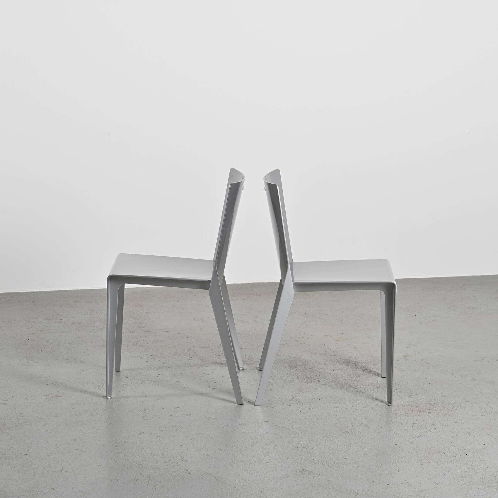 Pair of Alfa chairs by Hannes Wettstein, 2001, Molteni