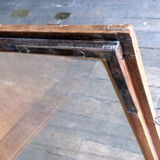 Ancient 19th oak wall showcase