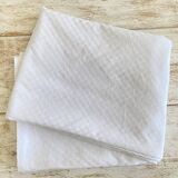 Large damask tablecloth with small squares - 12 place settings - 220x150 cm - cotton