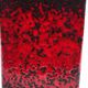 West Germany ceramic vase in black and red, glazed pottery from the 1970s