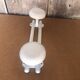Old Wall Coat Rack x2 Vintage White Metal #A699