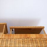 Vintage wicker chest of drawers - 1960s