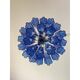 Contemporary blue "tronchi" murano glass sputnik chandelier