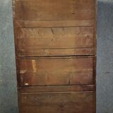 Secretary with three bodies in walnut from the Louis XVI period.