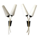Paire de grandes appliques doubles Arlus,