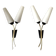 Paire de grandes appliques doubles Arlus,