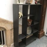 Large Landscape Library Artisanal Steel on Industrial Wheels