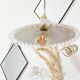 Vintage opaline pendant lamp