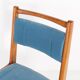 Vintage light blue velvet chair, mid-century, Europe, 1960s.