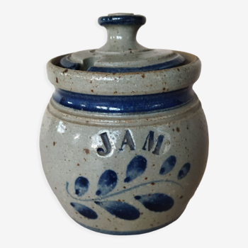 Handcrafted stoneware jam pot