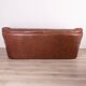 Vintage sofa from the 70s in genuine brown leather italian design