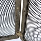Antique brass fire screen 75x38cm fireplace protection screen