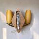 Mid Century Modern double opaline glass wall sconce