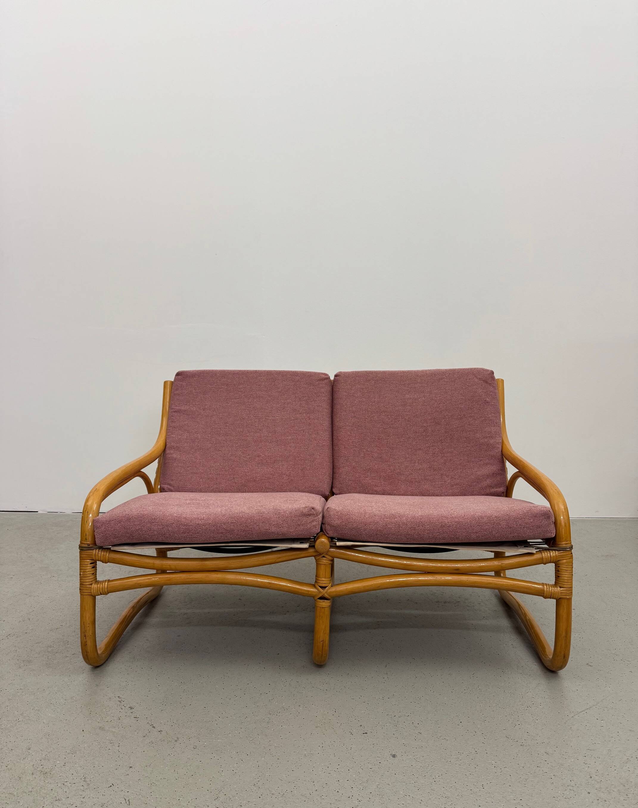 Vintage 1970s Scandinavian Bamboo Sofa