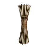 Vintage bamboo and rattan floor lamp