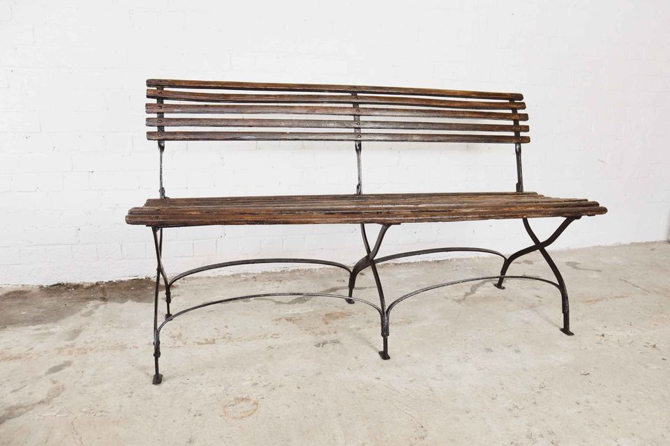 Antique foldable garden bench