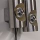Pair of Space Age double pipe wall lights by Oxar France, 1960s-70s