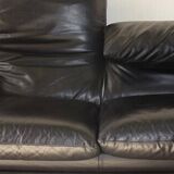 Cassina leather sofa Maralunga model by Vico Magistretti
