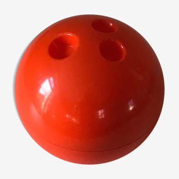 Ice cube tray design bowling ball orange 70