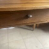 Antique walnut farmhouse table for four people