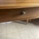 Antique walnut farmhouse table for four people
