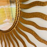 Golden sun mirror 50cm from the 70s.