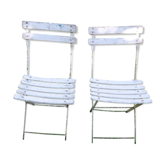 Pair of outdoor folding chairs