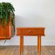 Table de chevet scandinave avec tiroir, en placage teck, 1960