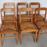 6 seated beech chairs mulched