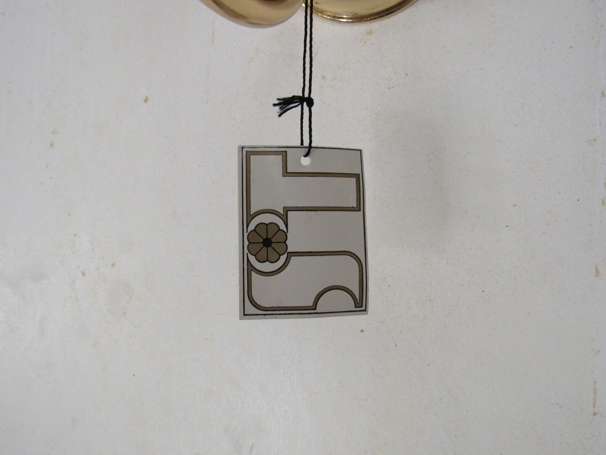 Luminaire wall lamp golden palm tree Sergio Terzani numbered